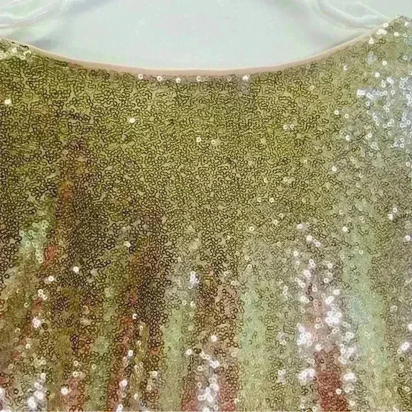 Lane Bryant Gold Sequin Plus Size Women’s Cocktail Blouse. Size 16 - Picture 9 of 16
